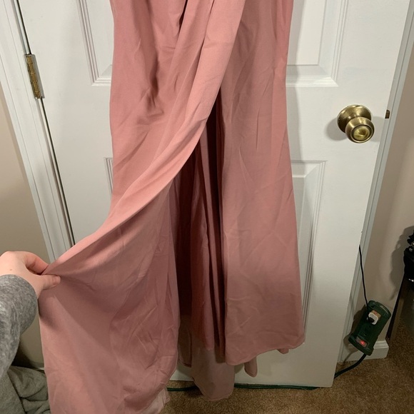 Cinderella Divine Bridesmaids Dress Women's 6 Rose Sweetheart Neckline Slit - Picture 5 of 14